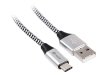 Tracer Kabel USB 2.0 Type-C A męski - C męski 1,0m czarno-srebrny